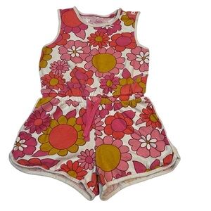 Mini Boden Retro Floral Romper • Size 4-5 • RARE